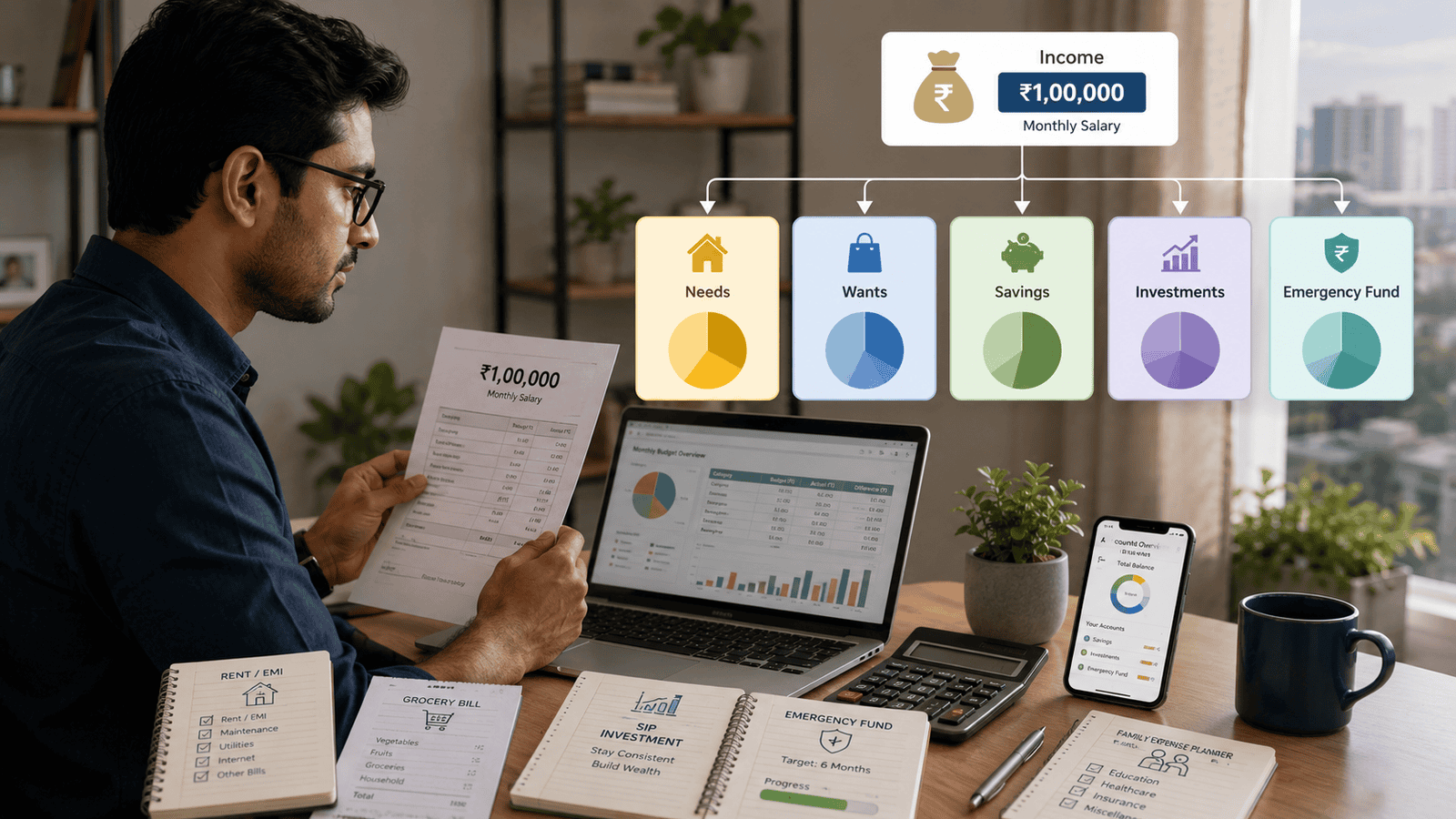 ₹1 Lakh Monthly Salary Budget: How to Save, Invest and Spend Wisely