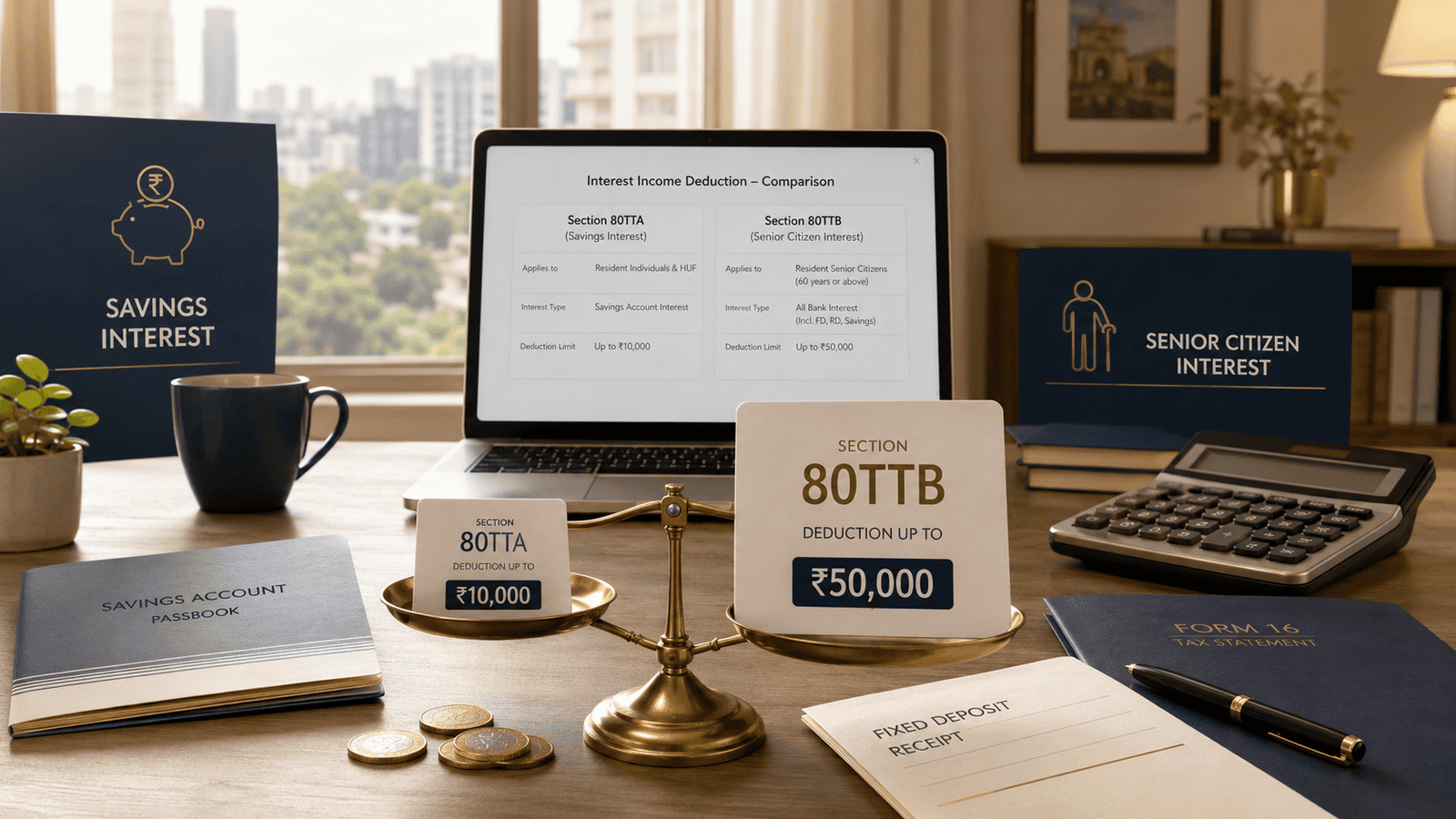 80TTA vs 80TTB: Savings Account Interest Deduction Rules