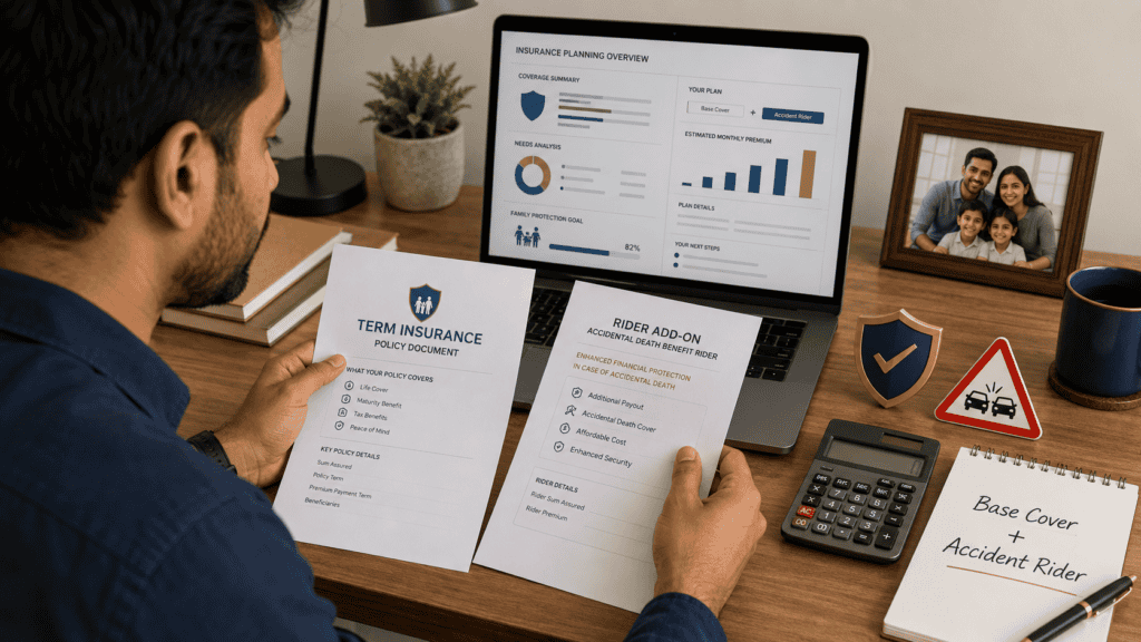 accidental death benefit rider term insurance india