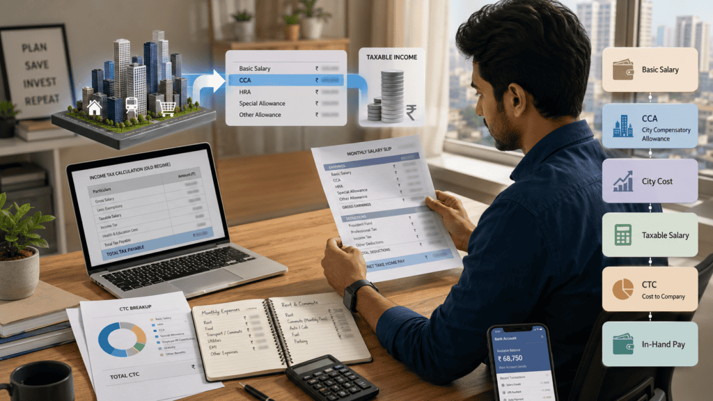 city compensatory allowance salary component indiawebp