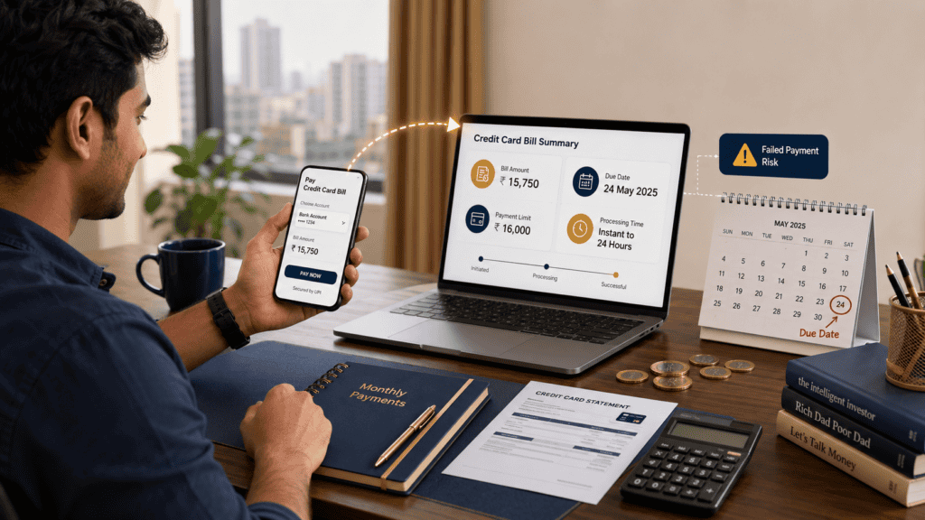 credit card bill payment via upi charges limits risks