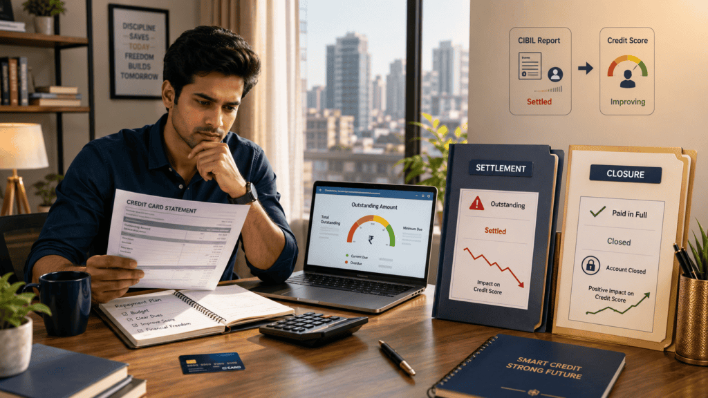 credit card settlement vs closure cibil impactwebp