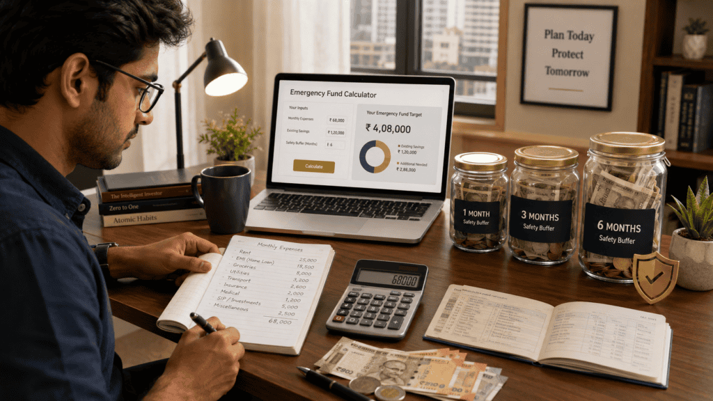 emergency fund calculator india safety buffer featured image