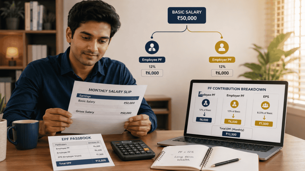 employee pf vs employer pf contribution breakdown ridhiwebp