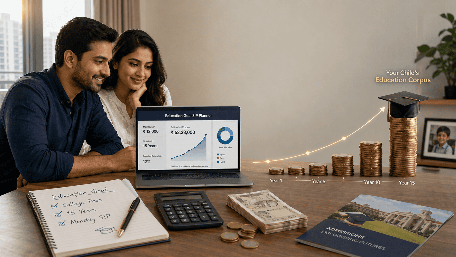 Goal-Based SIP Calculator: Child Education Corpus in 15 Years