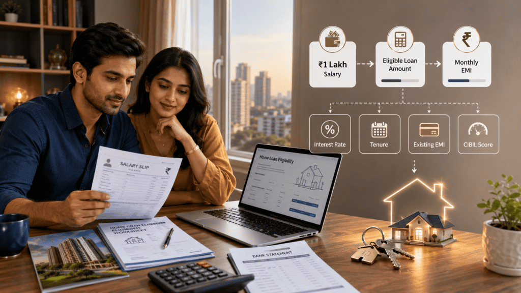 home loan 1 lakh salary eligibility featured image