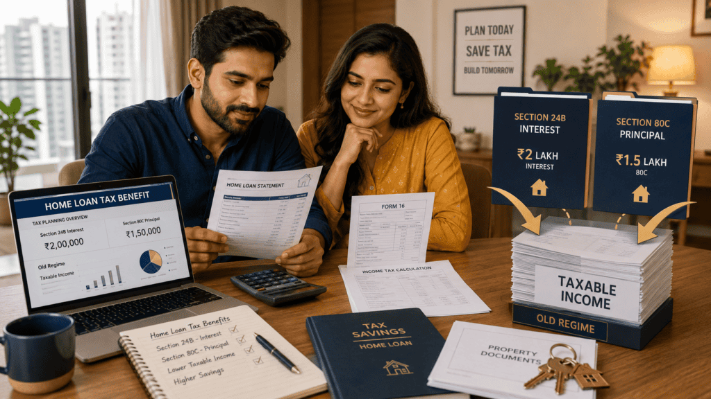 home loan tax benefit section 24b 80c deductions