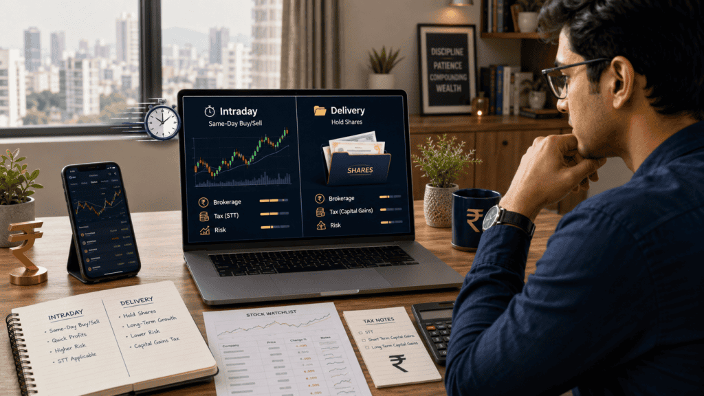 intraday vs delivery trading tax risk indiawebp