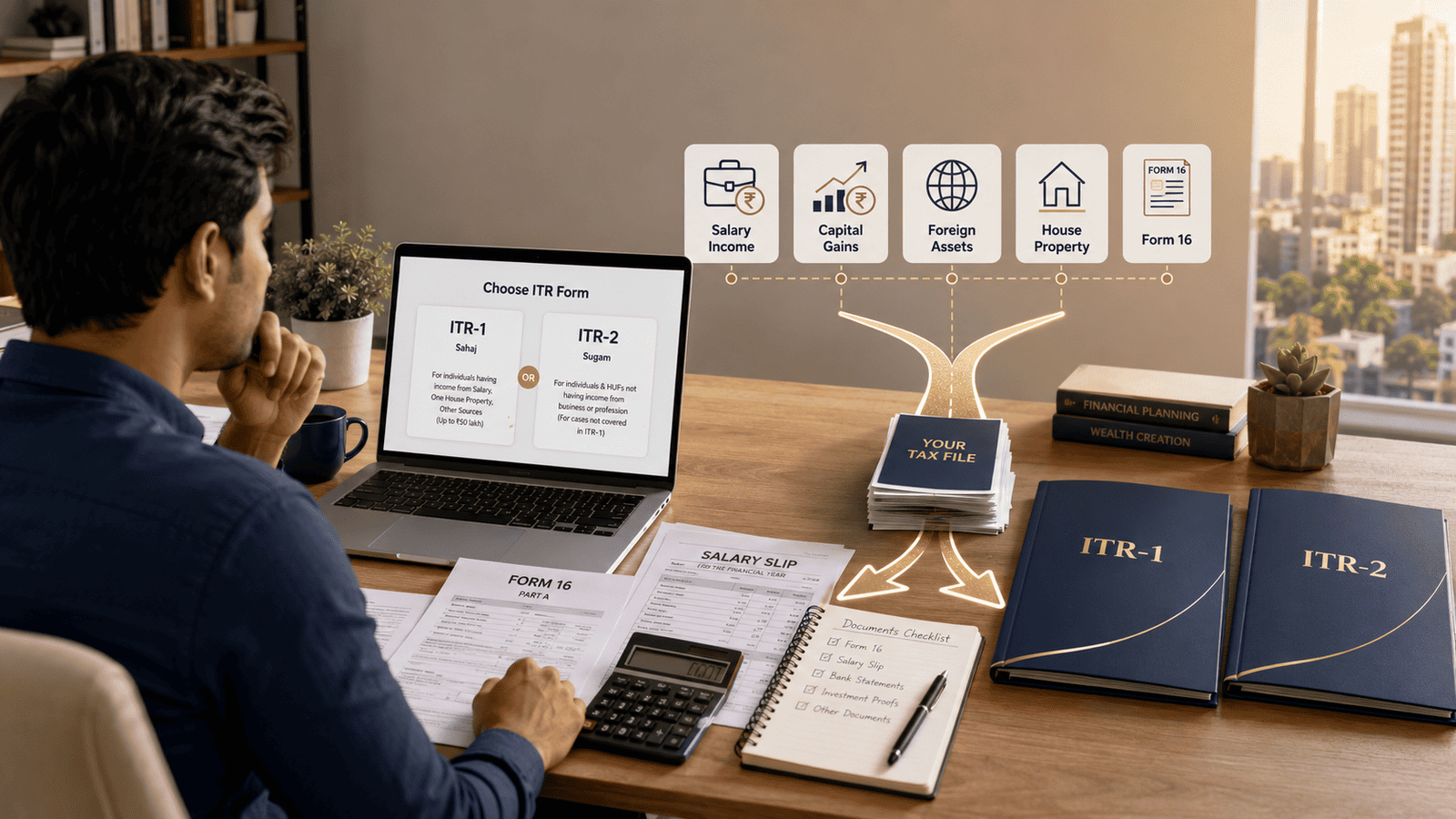 ITR-1 vs ITR-2: Which Form Should Salaried Employees Use?