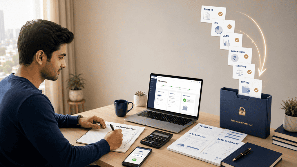 itr filing checklist for salaried employees india