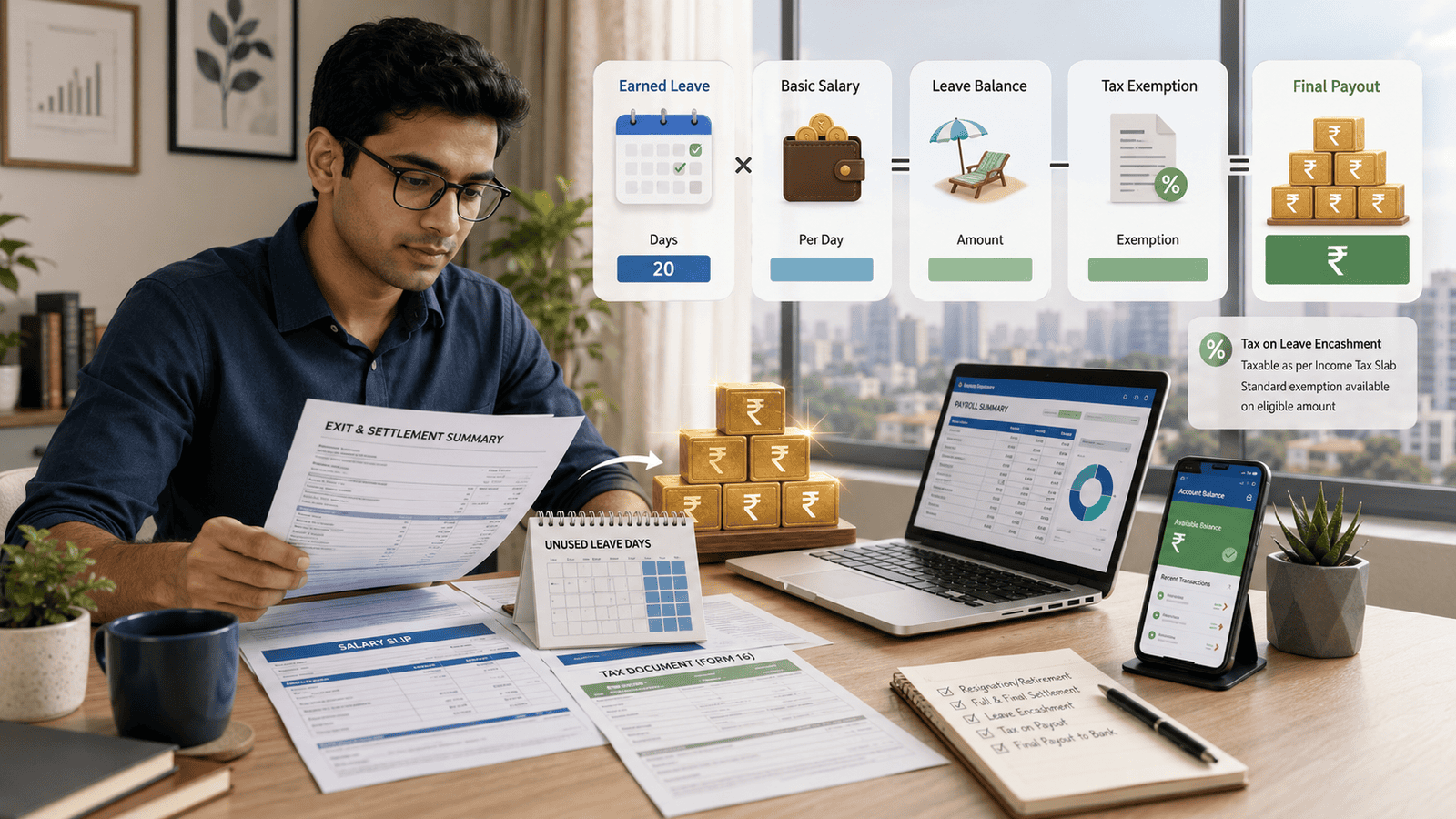 Leave Encashment Calculation India: Rules, Tax and Examples - Ridhi.com