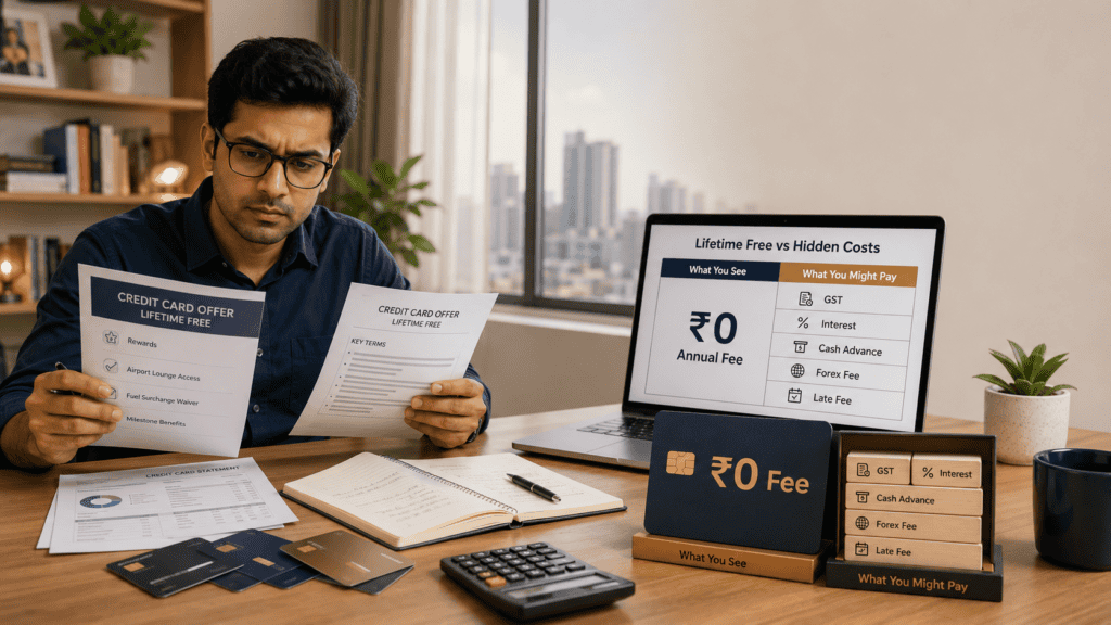 lifetime free credit cards india hidden costs featured image
