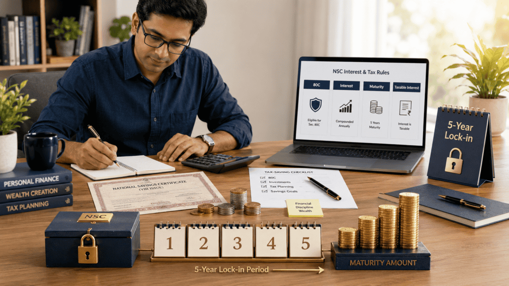 national savings certificate interest lock in tax rules india