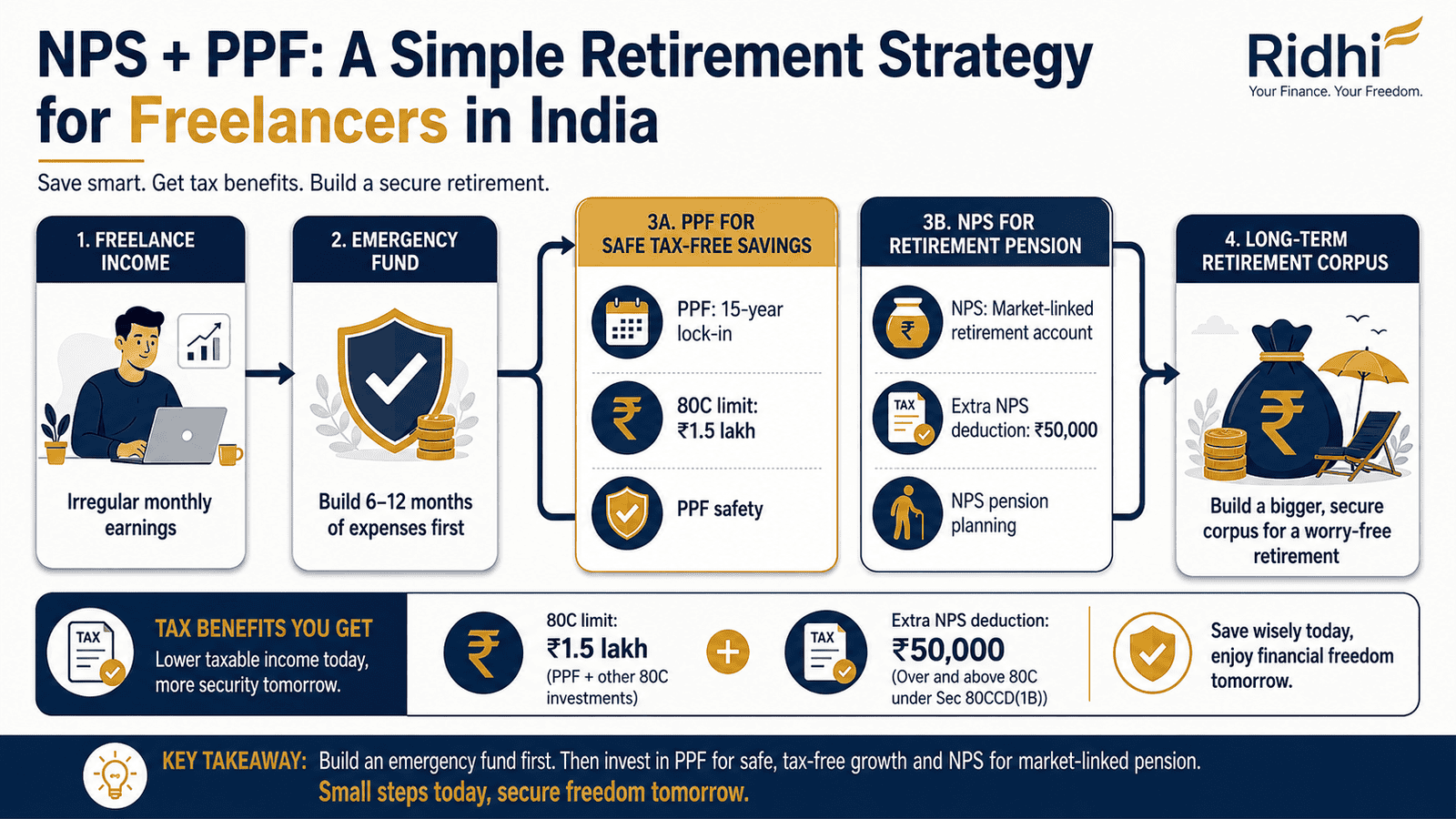 nps ppf retirement strategy freelancers infographic