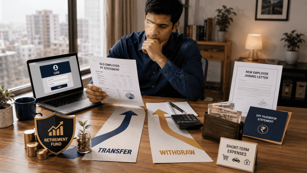 pf balance transfer vs withdrawal after job changewebp
