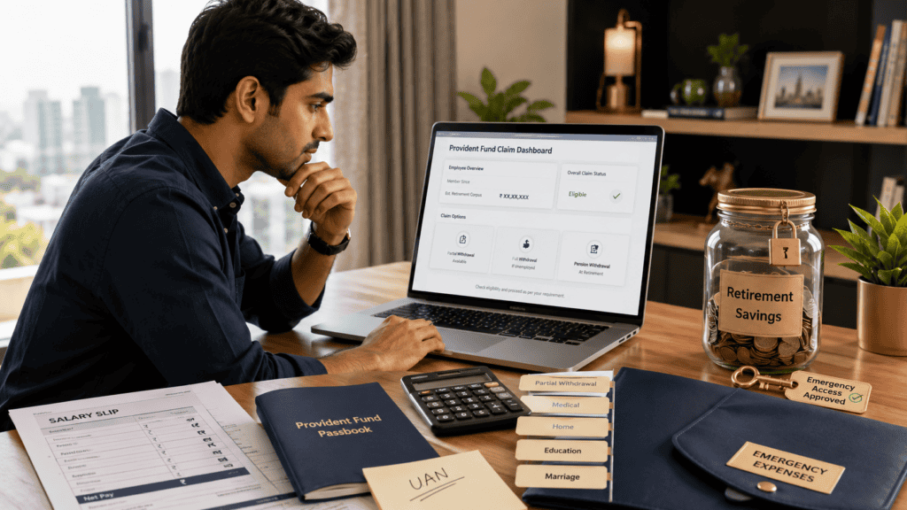 pf withdrawal while working epf advance rules india