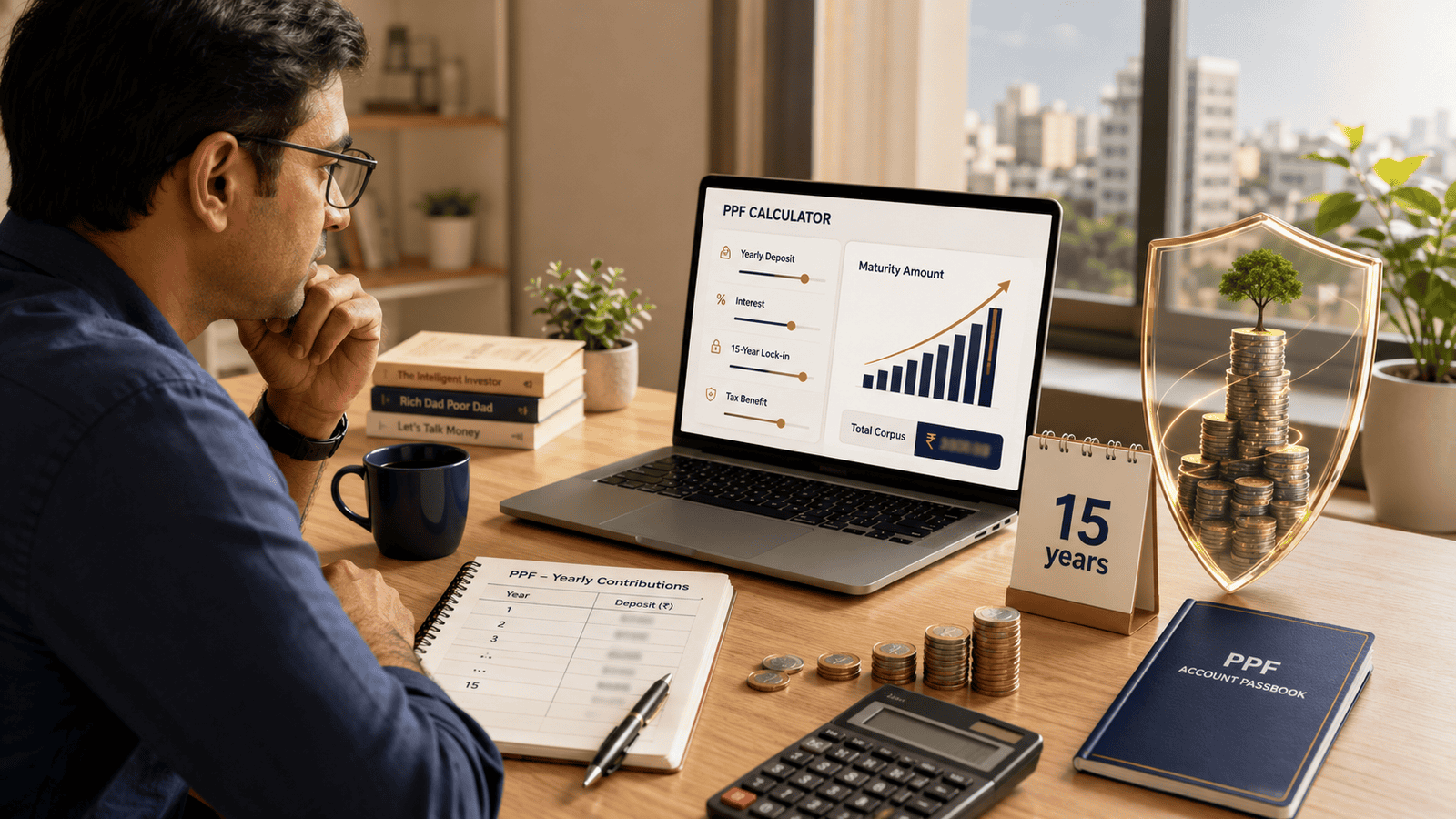 PPF Calculator: Maturity Amount, Interest and Yearly Breakdown