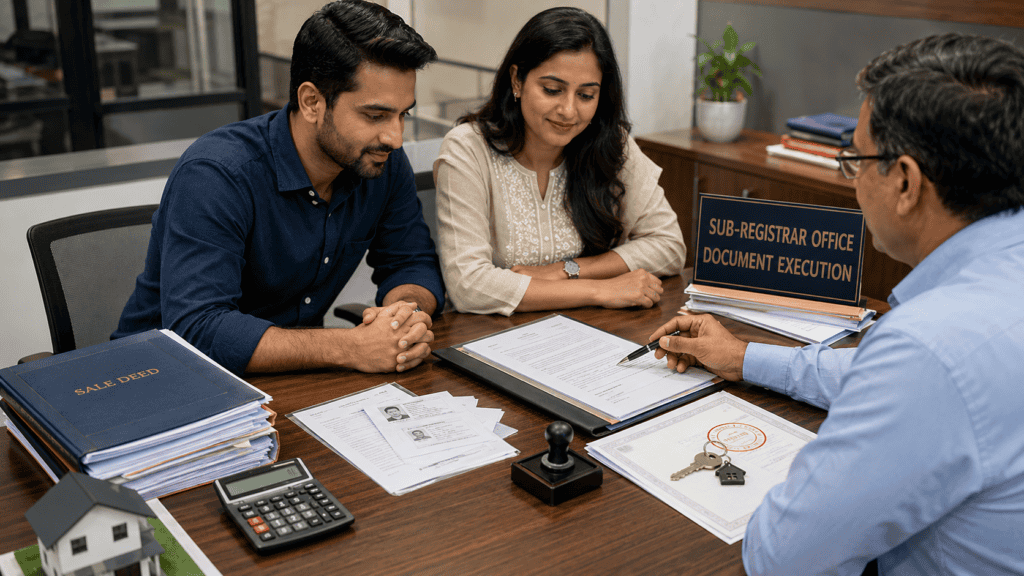 property registration process india documents fees