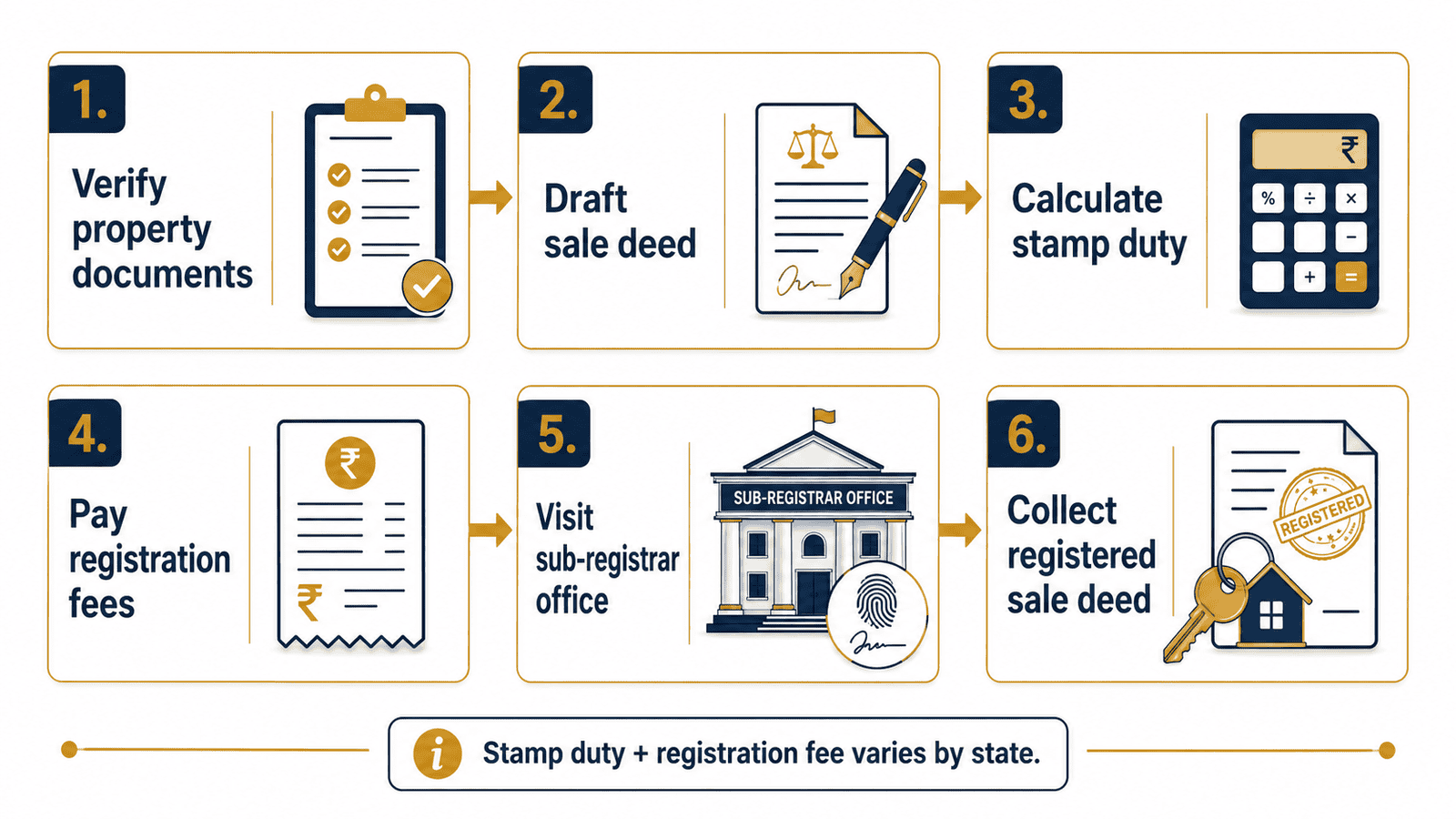 property registration process india step by step flow