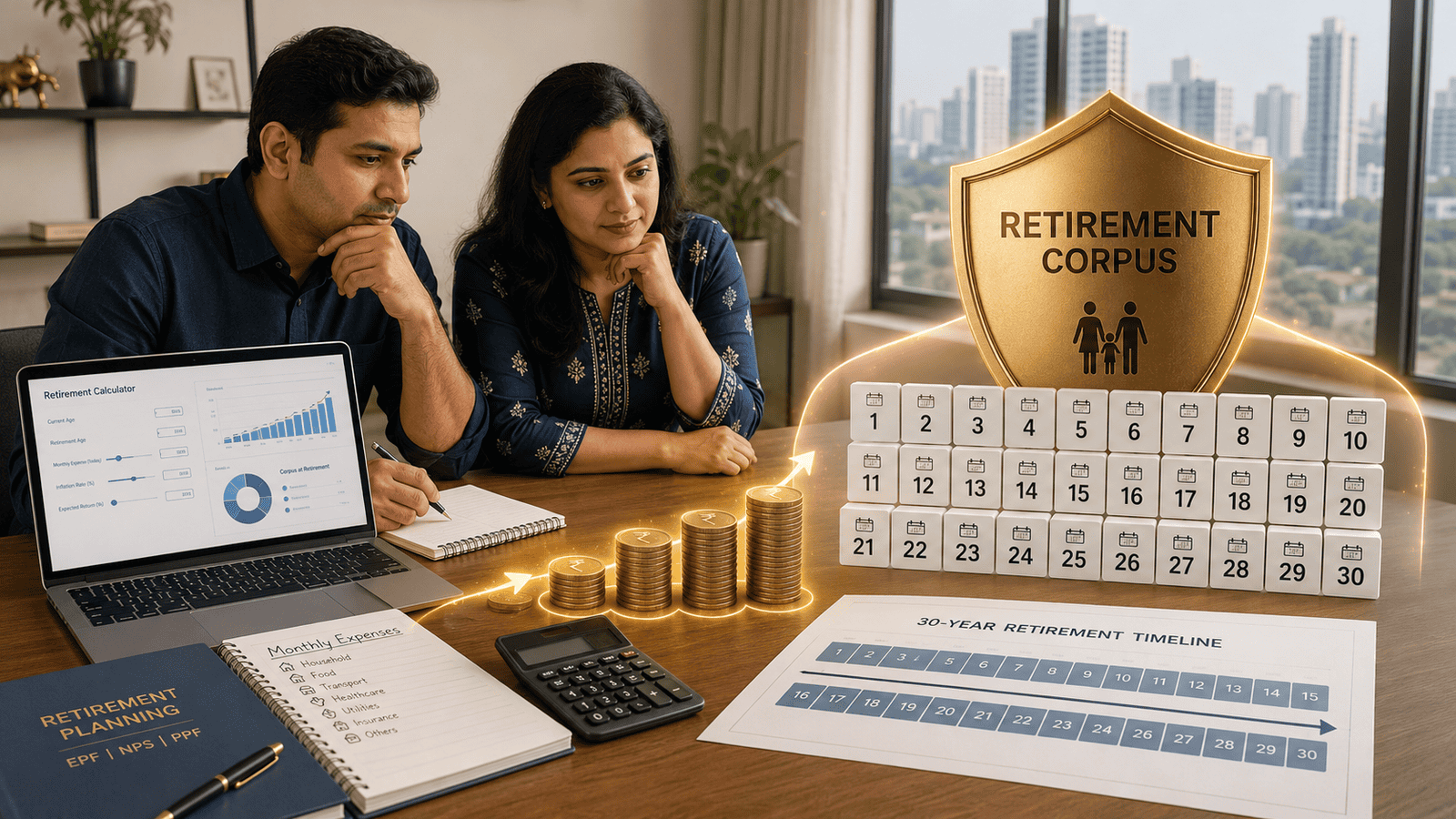 Retirement Calculator India: Corpus Needed for 30 Years of Expenses