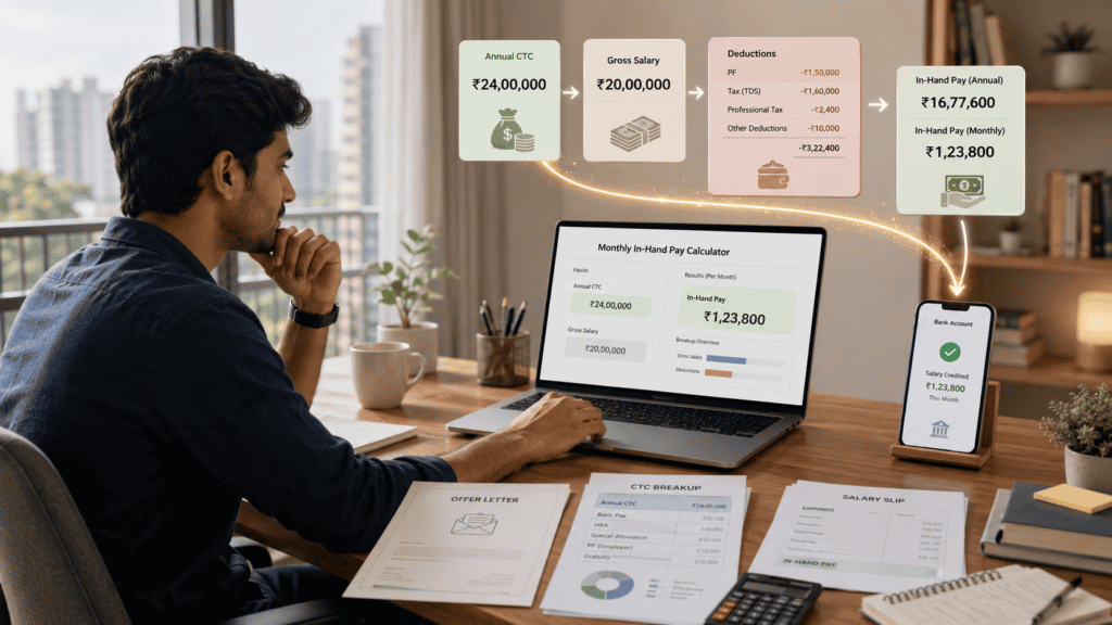 take home salary calculator india monthly in hand pay from ctcwebp