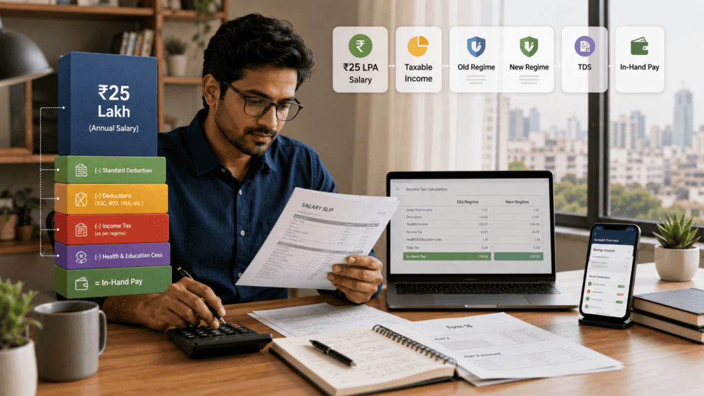 tax on 25 lpa salary calculation india featured image