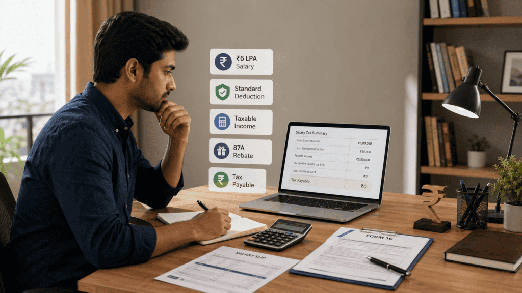 tax on 6 lpa salary india featured image