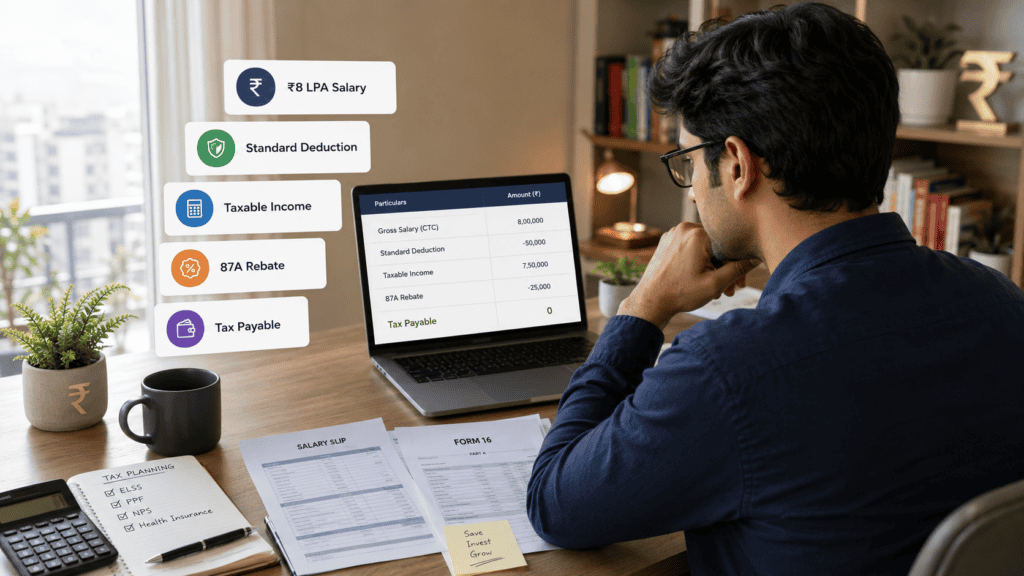 tax on 8 lpa salary india calculation featured image