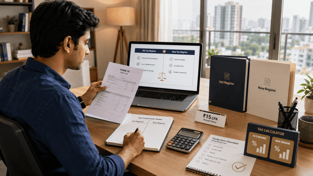 tax saving 15 lpa old vs new regime comparison