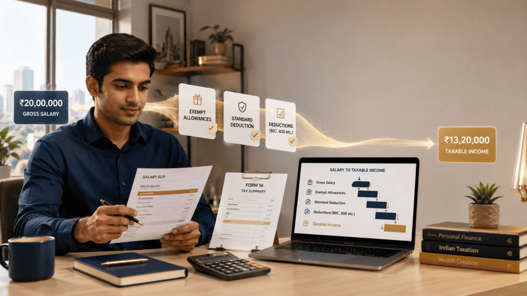 taxable income meaning salary calculation india