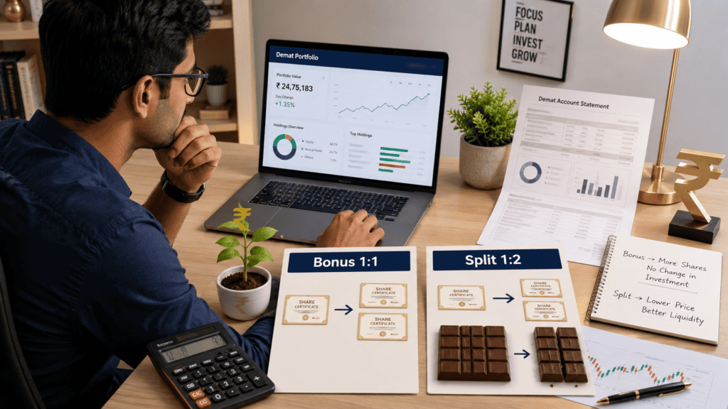 bonus share vs stock split indian investor guide
