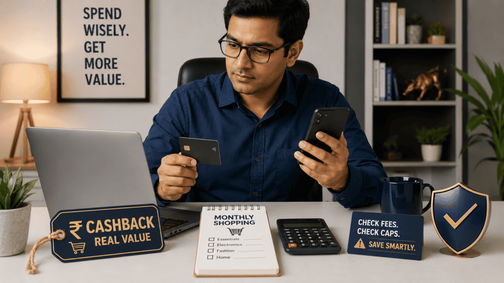 cashback credit cards online shopping real value india
