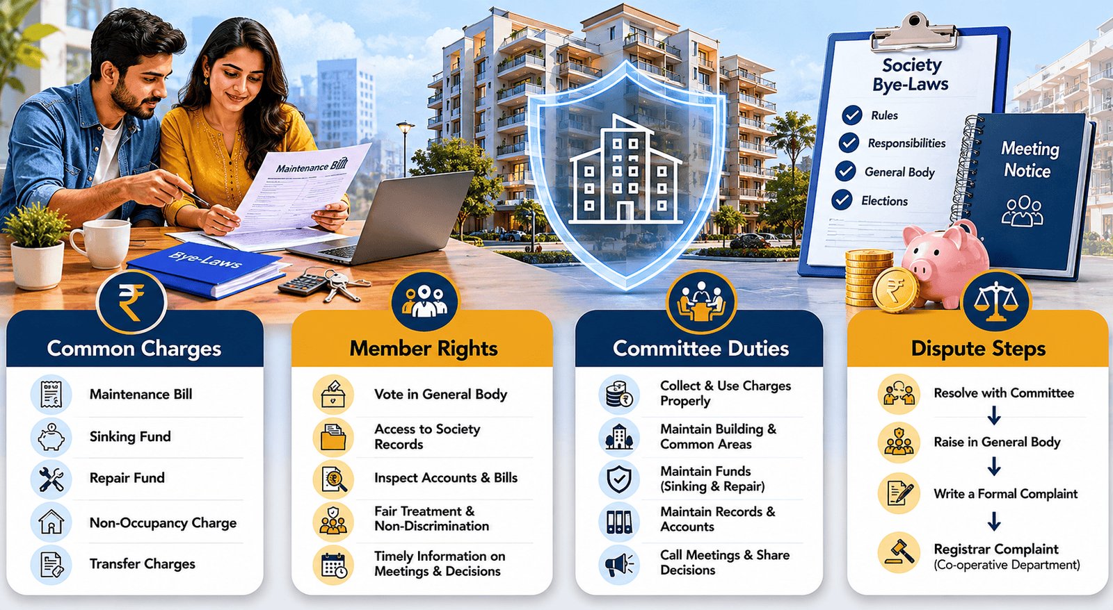 co operative housing society rules charges rights infographicwebp