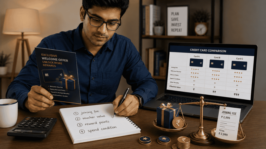 credit card welcome benefits real value calculation india