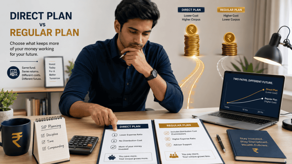 direct mutual fund vs regular plan comparison india