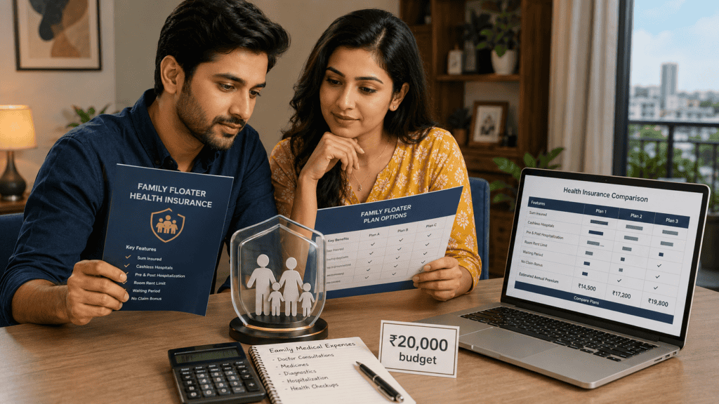 family floater health insurance under 20000 india