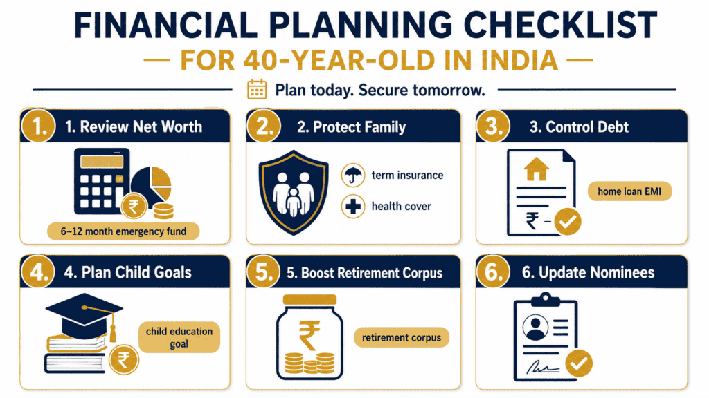 financial planning checklist 40 year old indian family