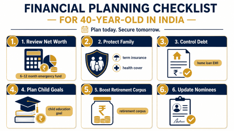 financial planning checklist 40 year old indian family