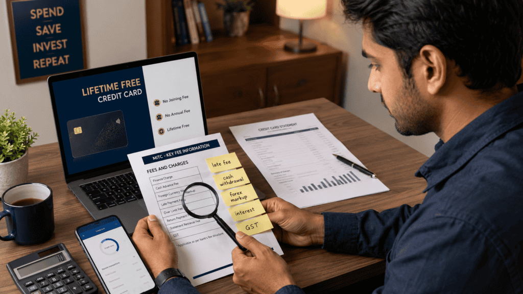 lifetime free credit cards hidden charges india