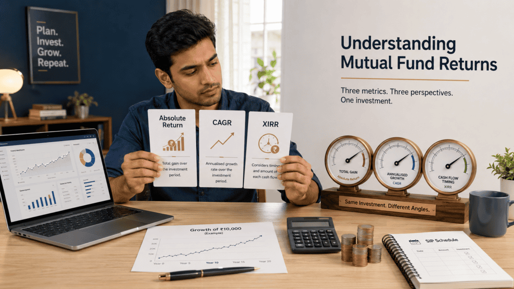 mutual fund returns cagr absolute xirr explained
