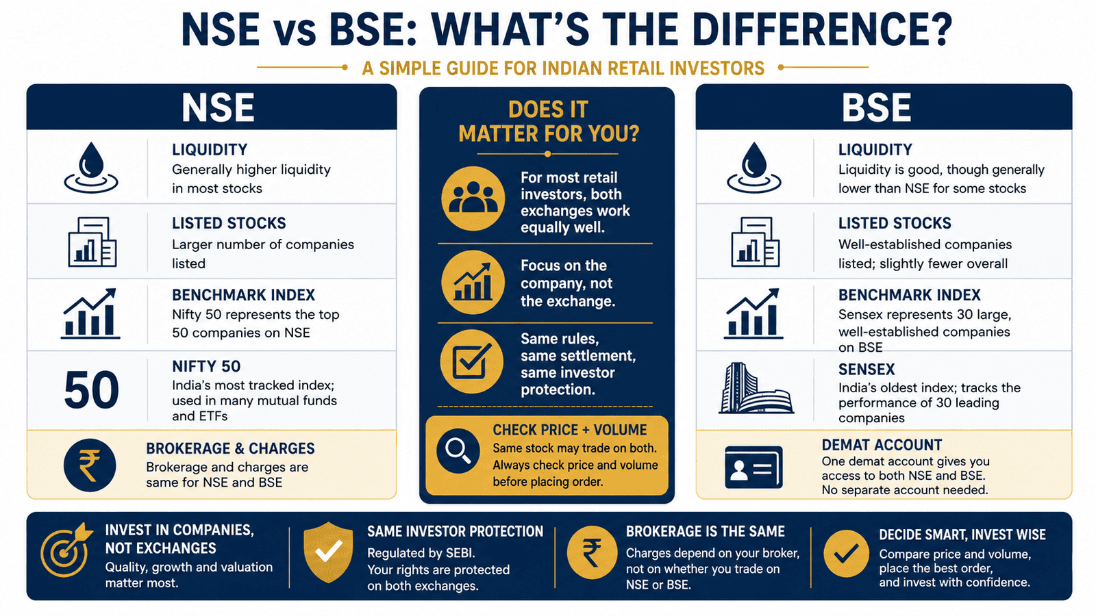 nse vs bse comparison infographic retail investorswebp