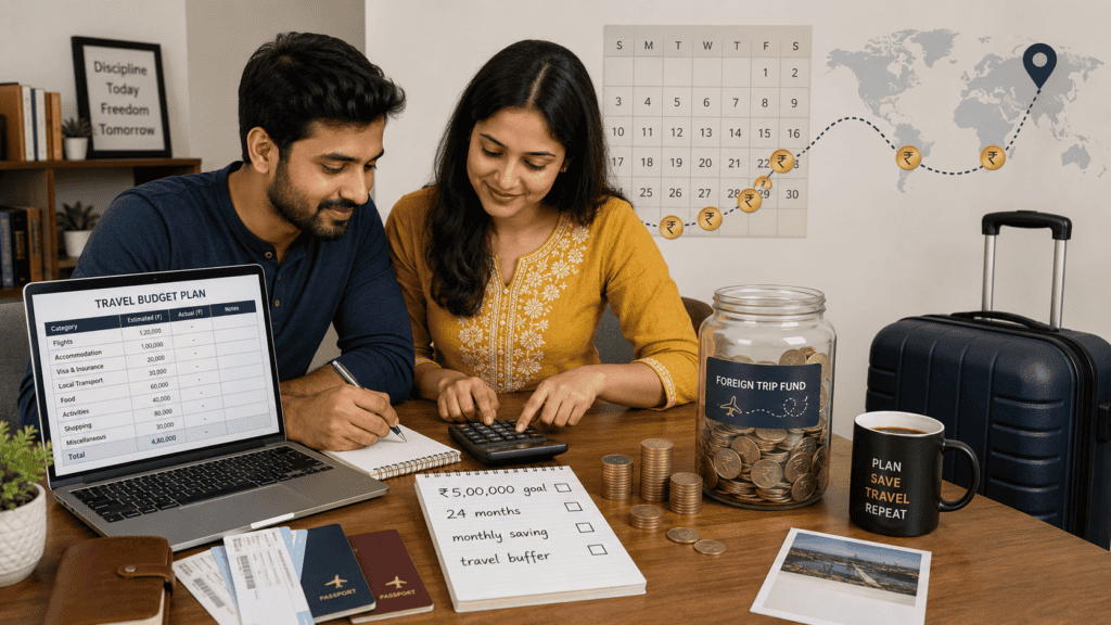 saving foreign vacation 5 lakh 2 years india