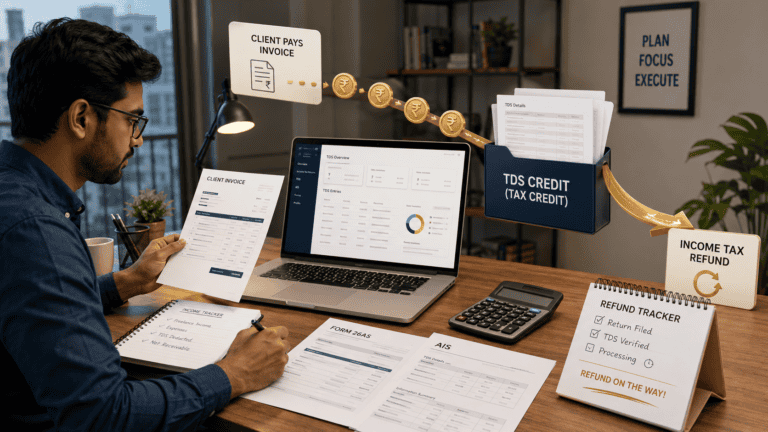 tds on freelance payments refund tracking india
