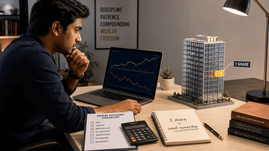 what is a share meaning ownership stock market india